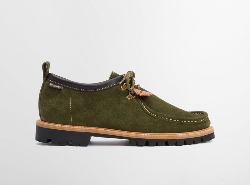 green suede moccasin product photo