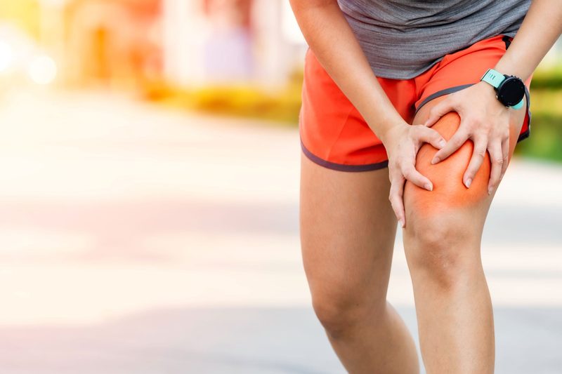 Man with knee pain or chafing