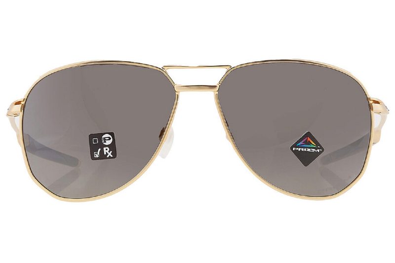 The Oakley Contrail Prizm Black Aviator sunglasses on a white background.