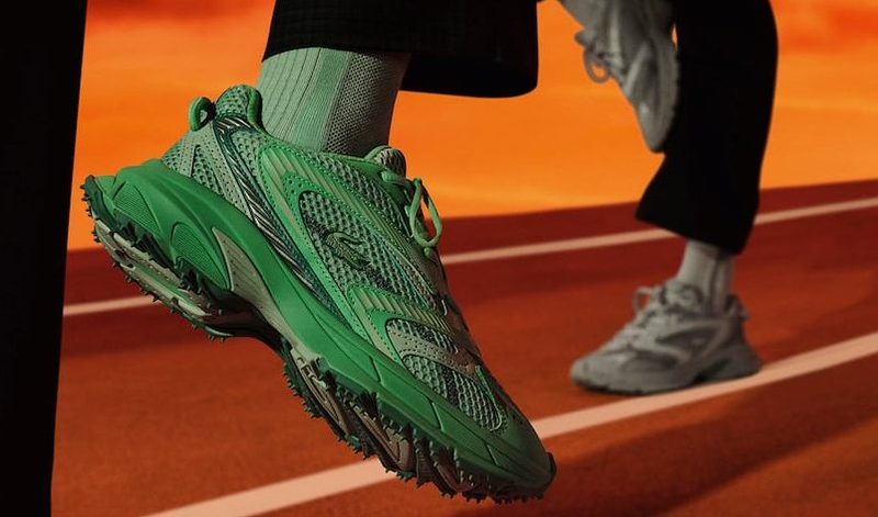 green lacoste neo shot sneaker