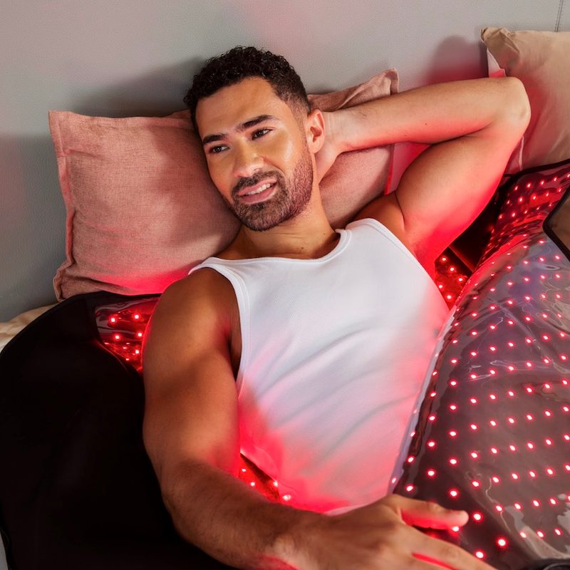 First red light therapy blanket session