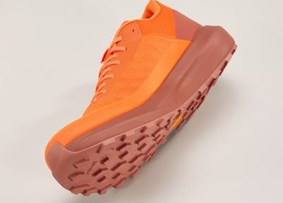 orange arc'teryx running shoe