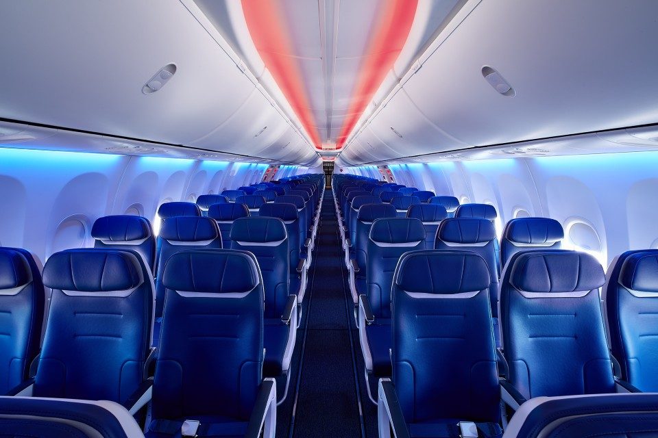 Southwest Airlines aircraft interior