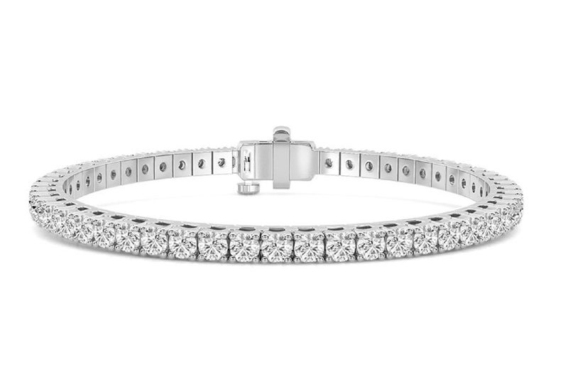 The Silver 1.00 ct. tw. Lab-Grown Diamond Tennis Bracelet on a white background.