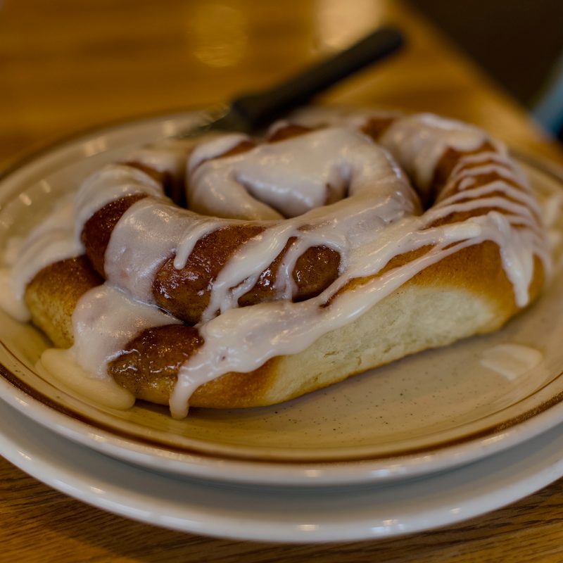 Latchstring Restaurant in-house cinnamon rolls