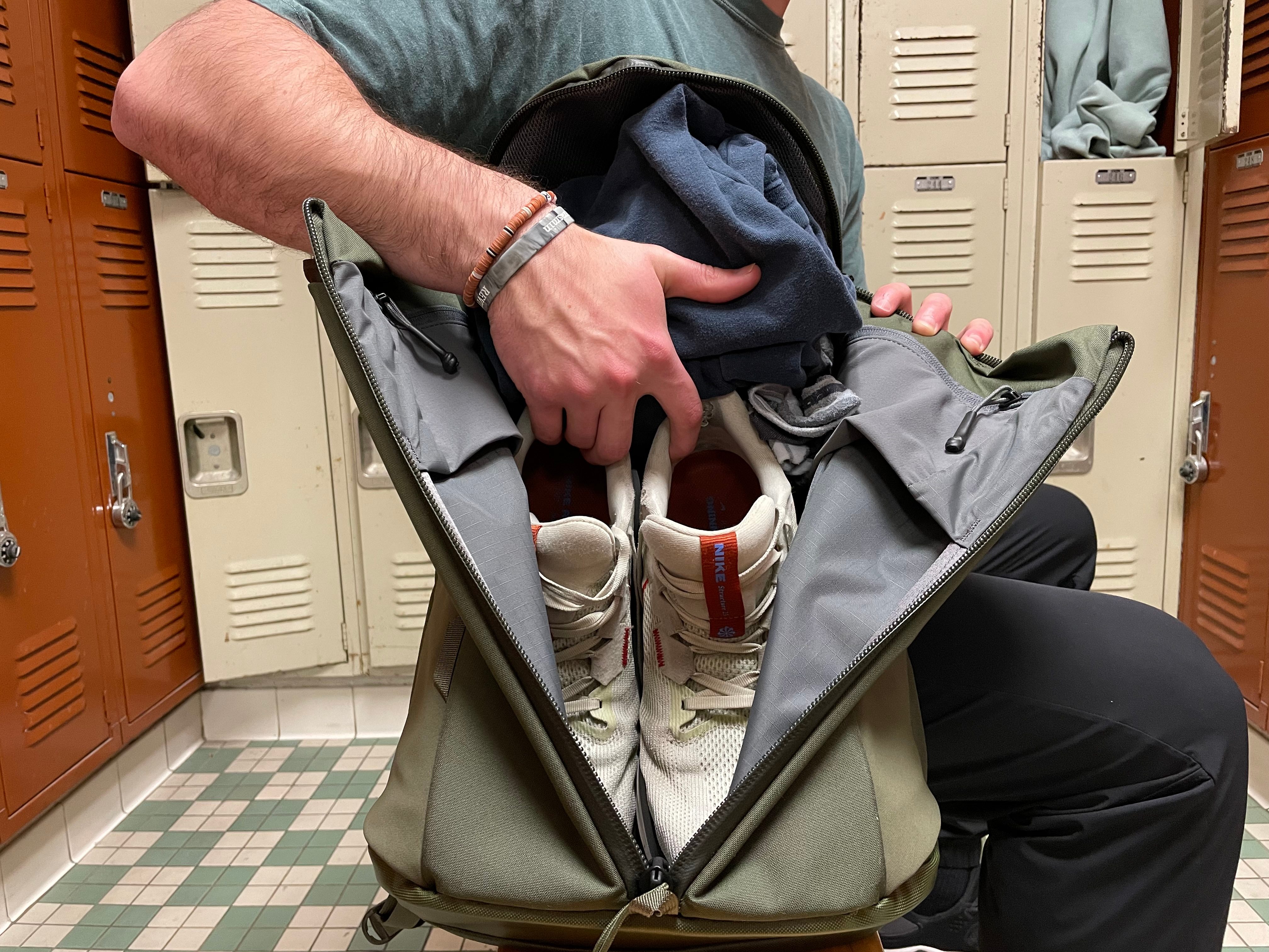 Using the YETI Ranchero backpack used at a gym