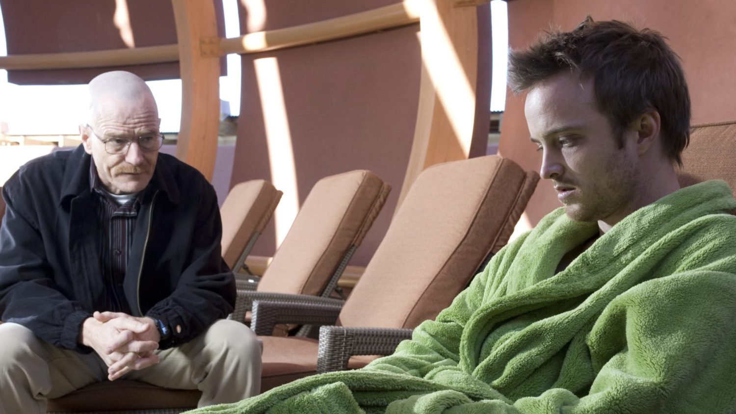 Bryan Cranston and Aaron Paul in Breaking Bad