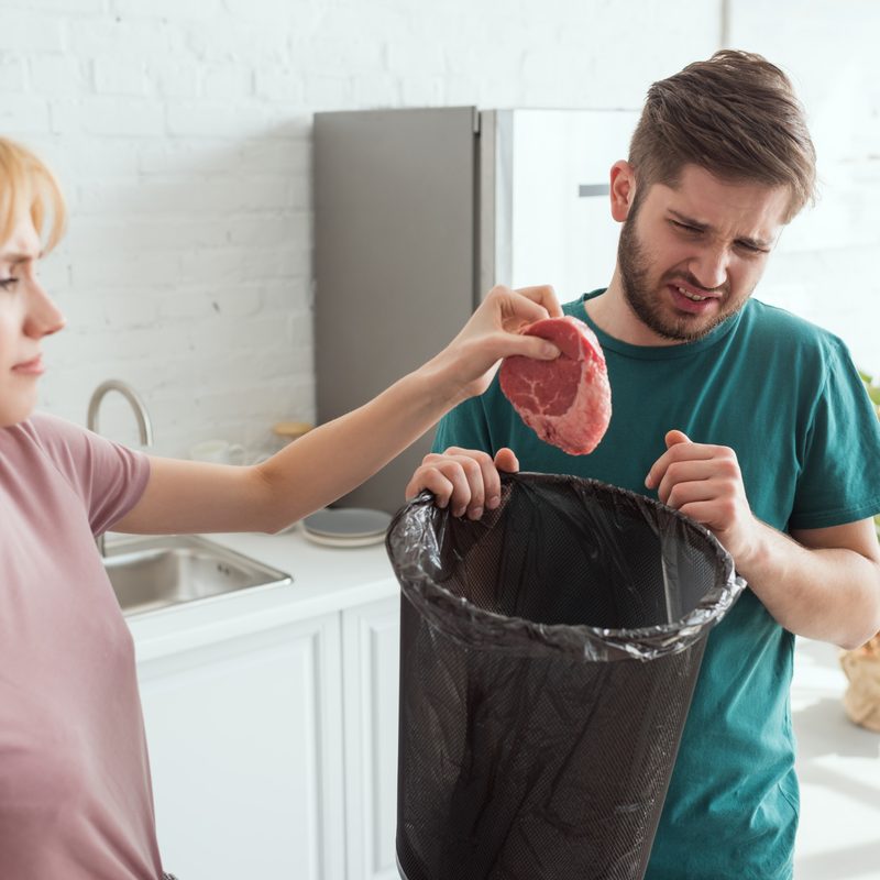 Throwing away bad food