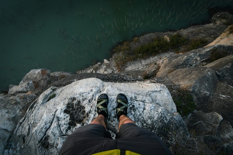 Hiking in sandals