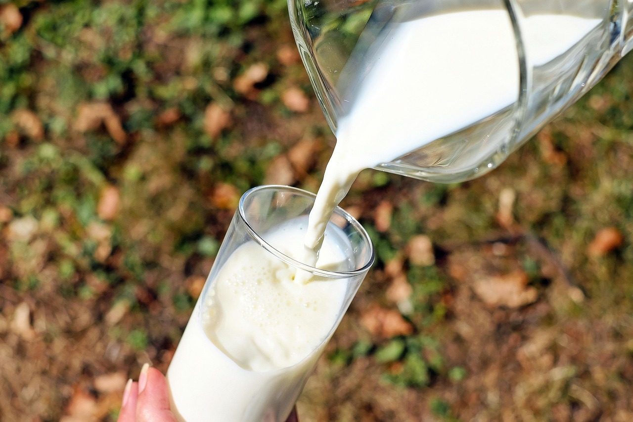pouring milk