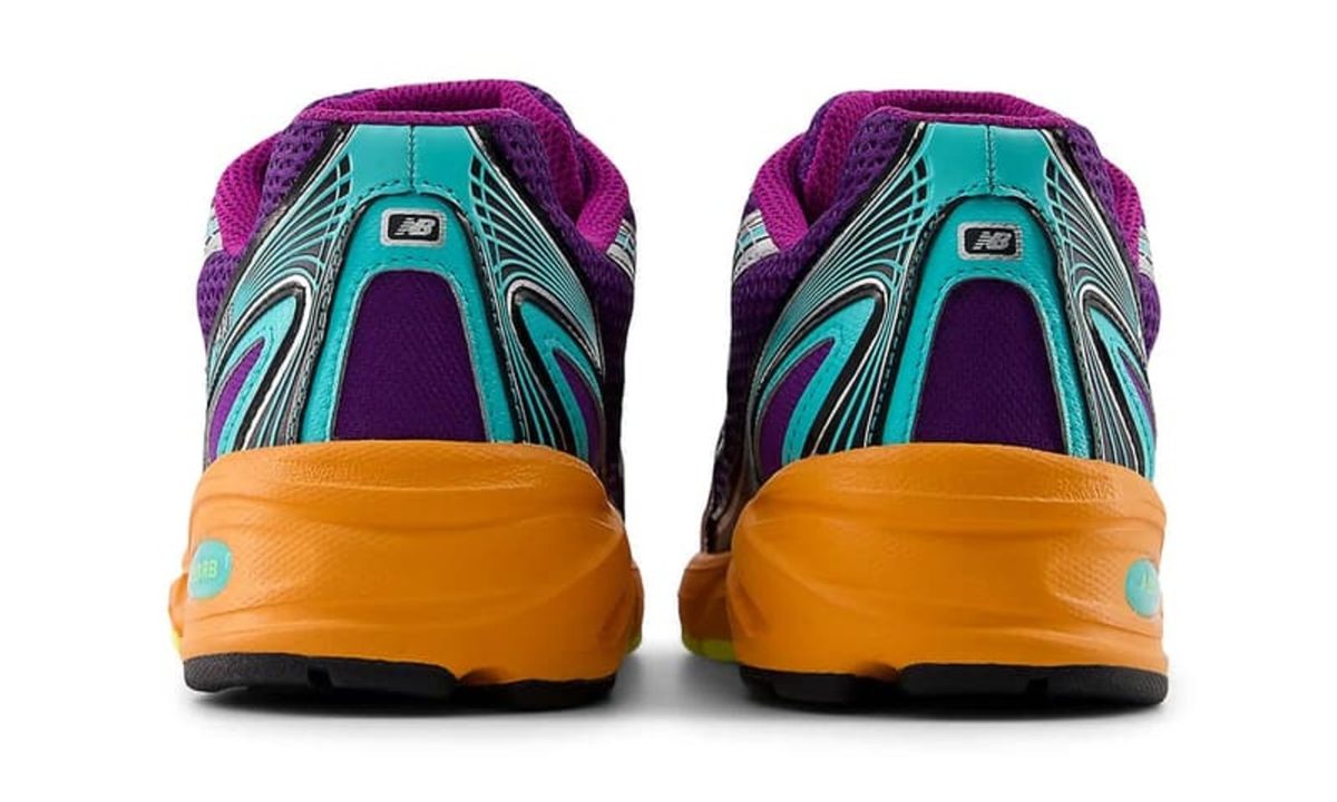 heel of new balance neon sneakers