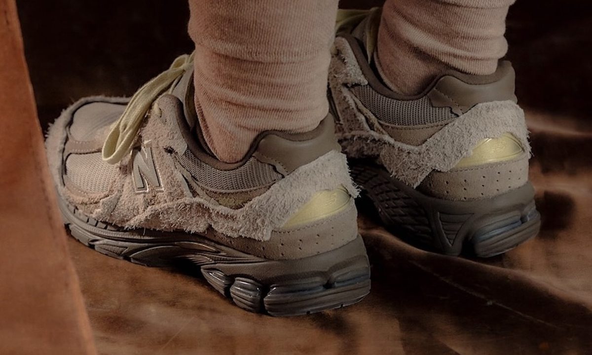 view of back of sneaker heel