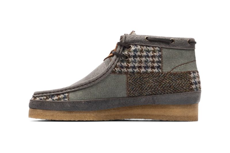 side photo of wallabee shoe