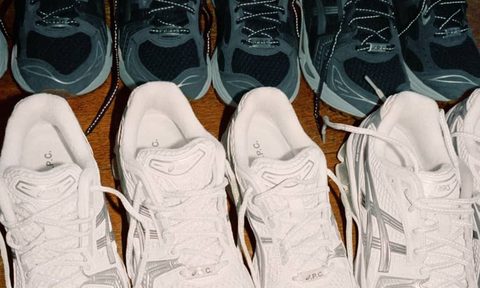 shoes in a lineup