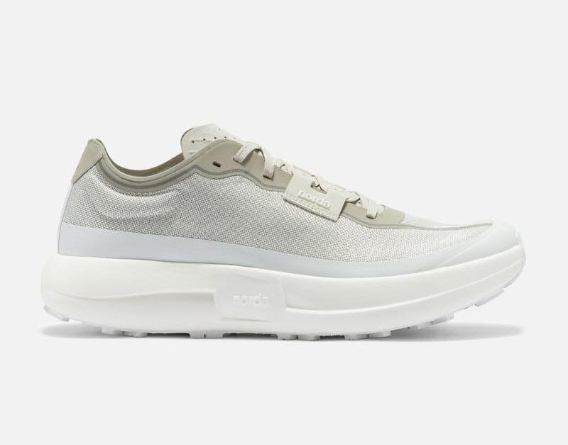 side profile view of norda sneaker