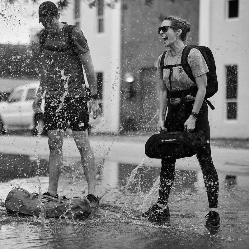 Man and woman rucking together