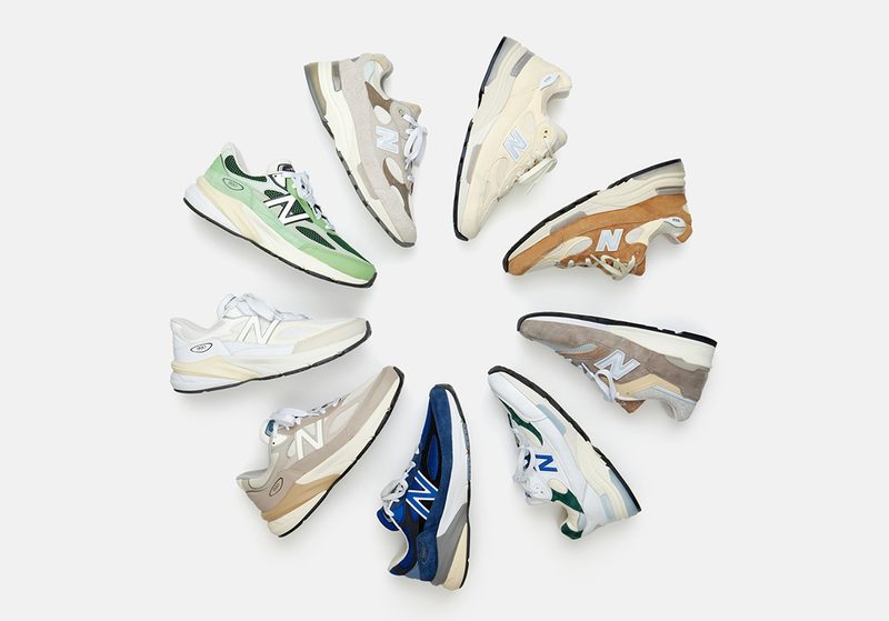 new balance sneakers in a circle