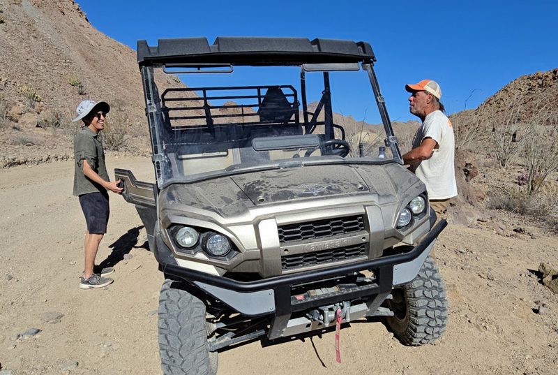 Rany the tour guide giving an overland tour at Big Bend in Terlingua