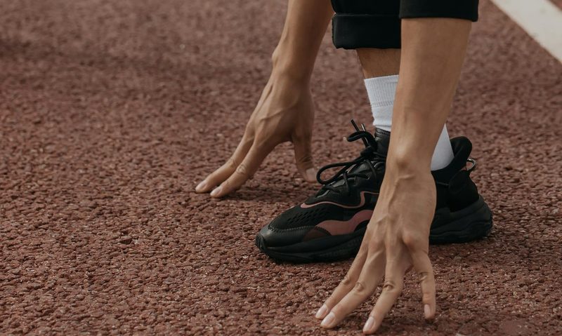 man running on track