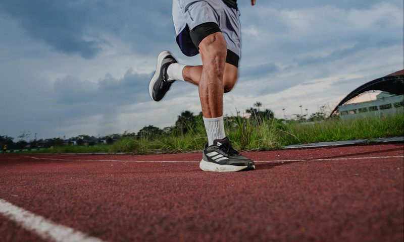 man running on track