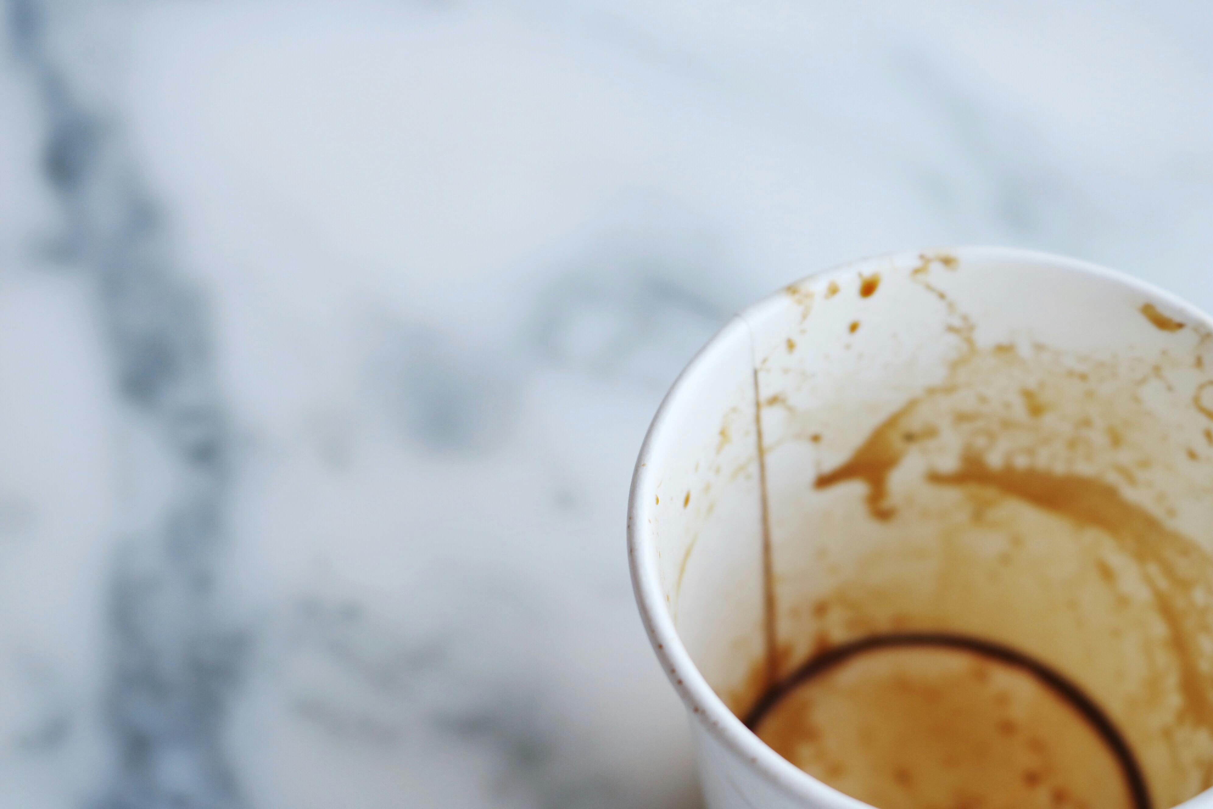 Coffee cup empty