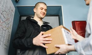 person getting a package
