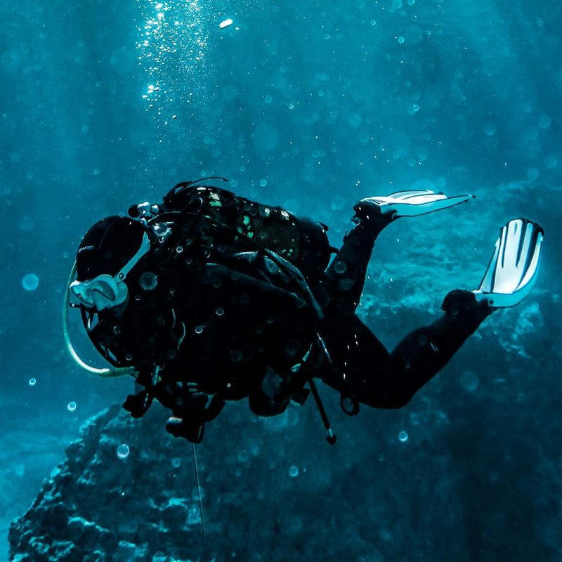 Diver underwater
