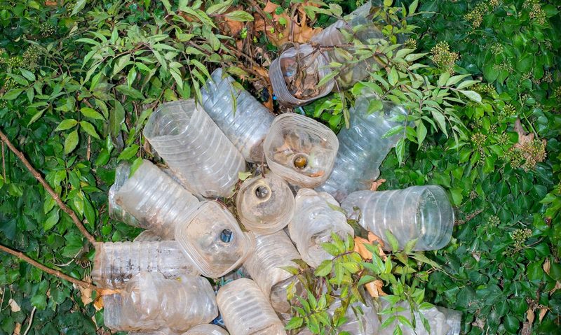 trash water bottles plastic waste