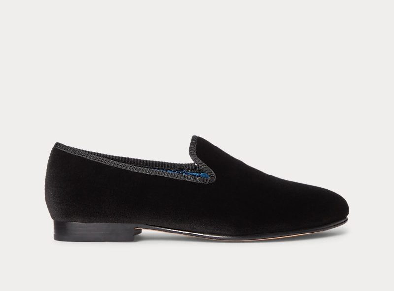 ralph lauren velvet slipper