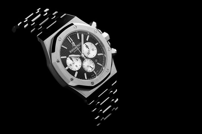 Audemars Piguet against a black background.