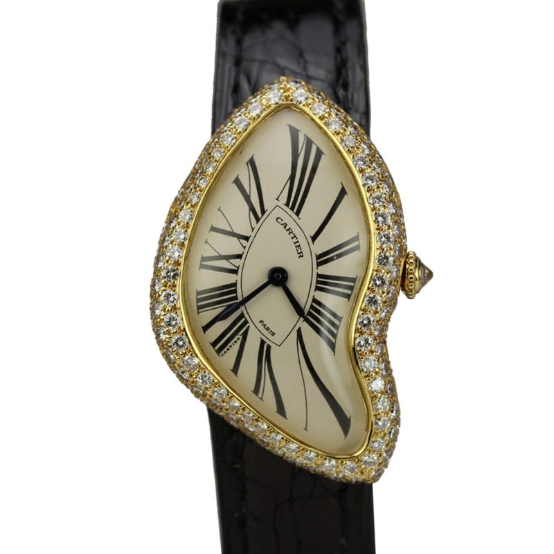 Cartier Crash showing the dial