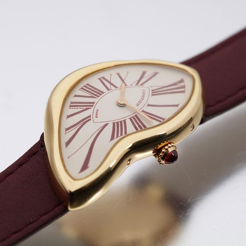 Cartier Crash showing the dial.