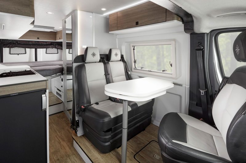 Premium interior of Westfalia's Wave SRT campervan.