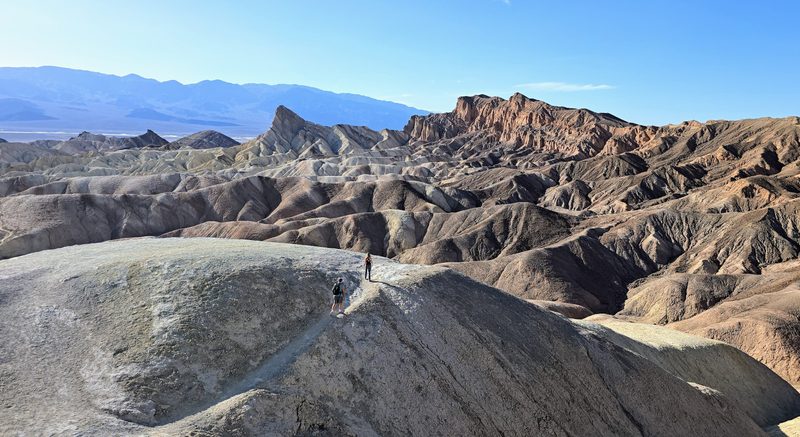 The badlands and trails of death valley, zabrinskie point