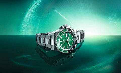 Oyster Perpetual GMT-Master II in green.