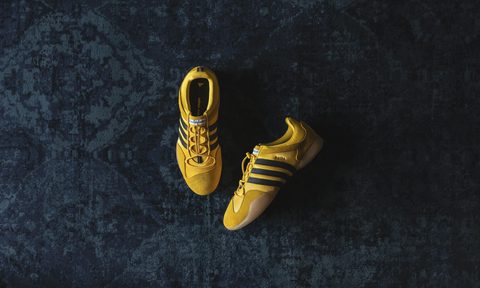 overhead view of adidas bad bunny shoe