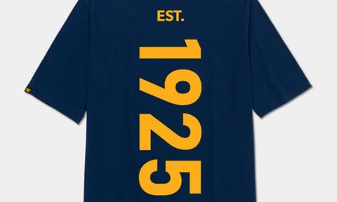 CAT Centennial navy tee
