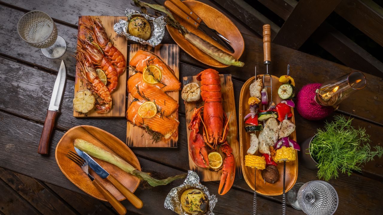 Foods cooked on cedar planks