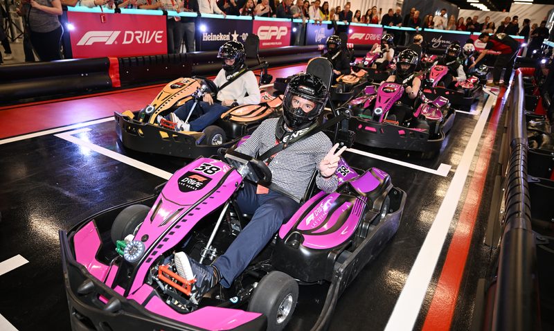 Ceremonial First Race at F1 Drive at the Grand Prix Plaza.