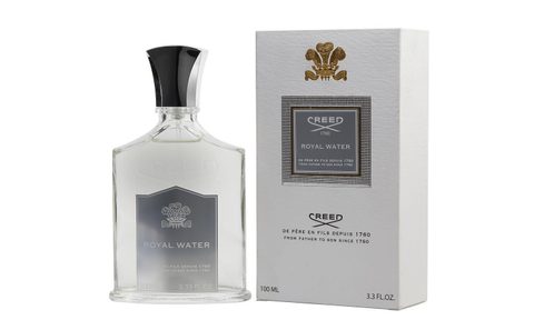 The Creed Royal Water EDP Spray 3.3 oz with its box, on a white background.