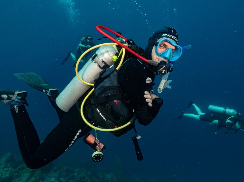Diver up close