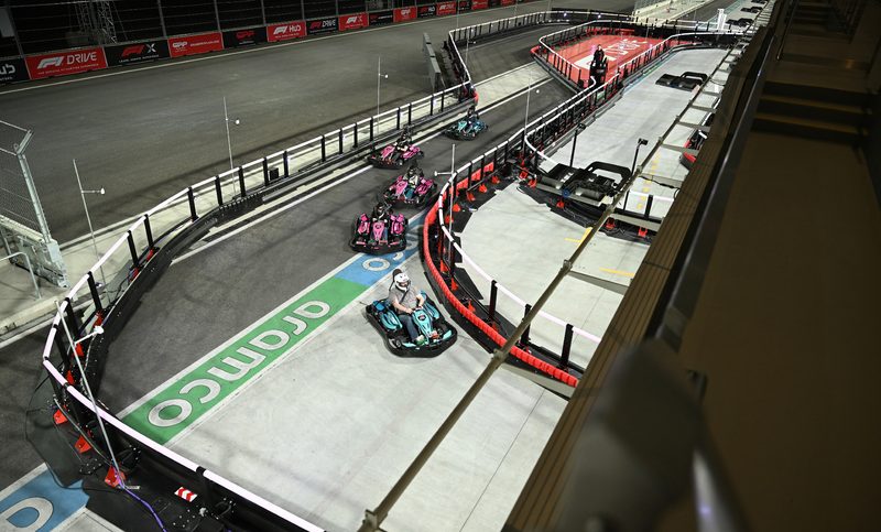 F1 Drive karting track run over a portion of the Las Vegas Grand Prix circuit.