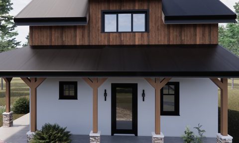 Carl's Place Fair Weather Lodge golf simulator shed