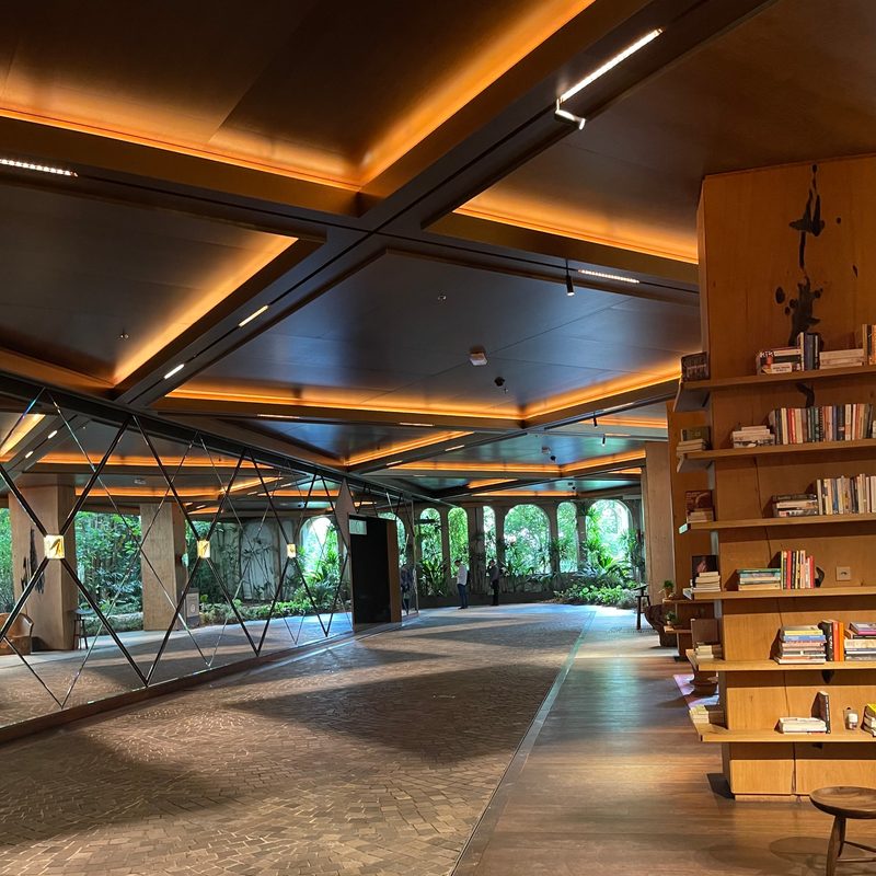 Outdoor lobby, Rosewood São Paulo, Brazil