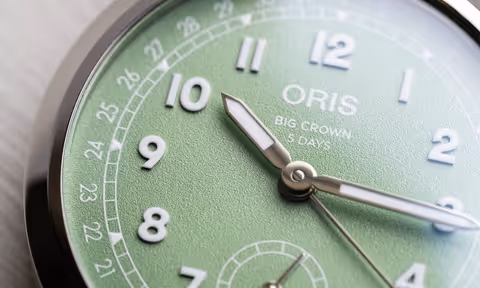Oris Big Crown pointer in green