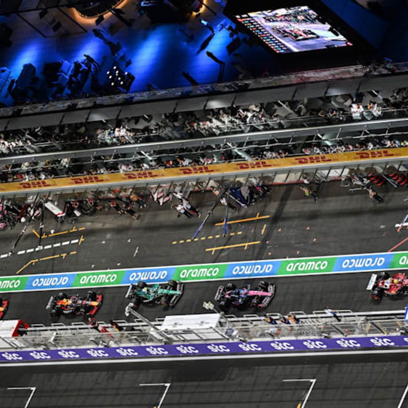 Pit lane view at the 2025 Saudi Arabian Grand Prix.