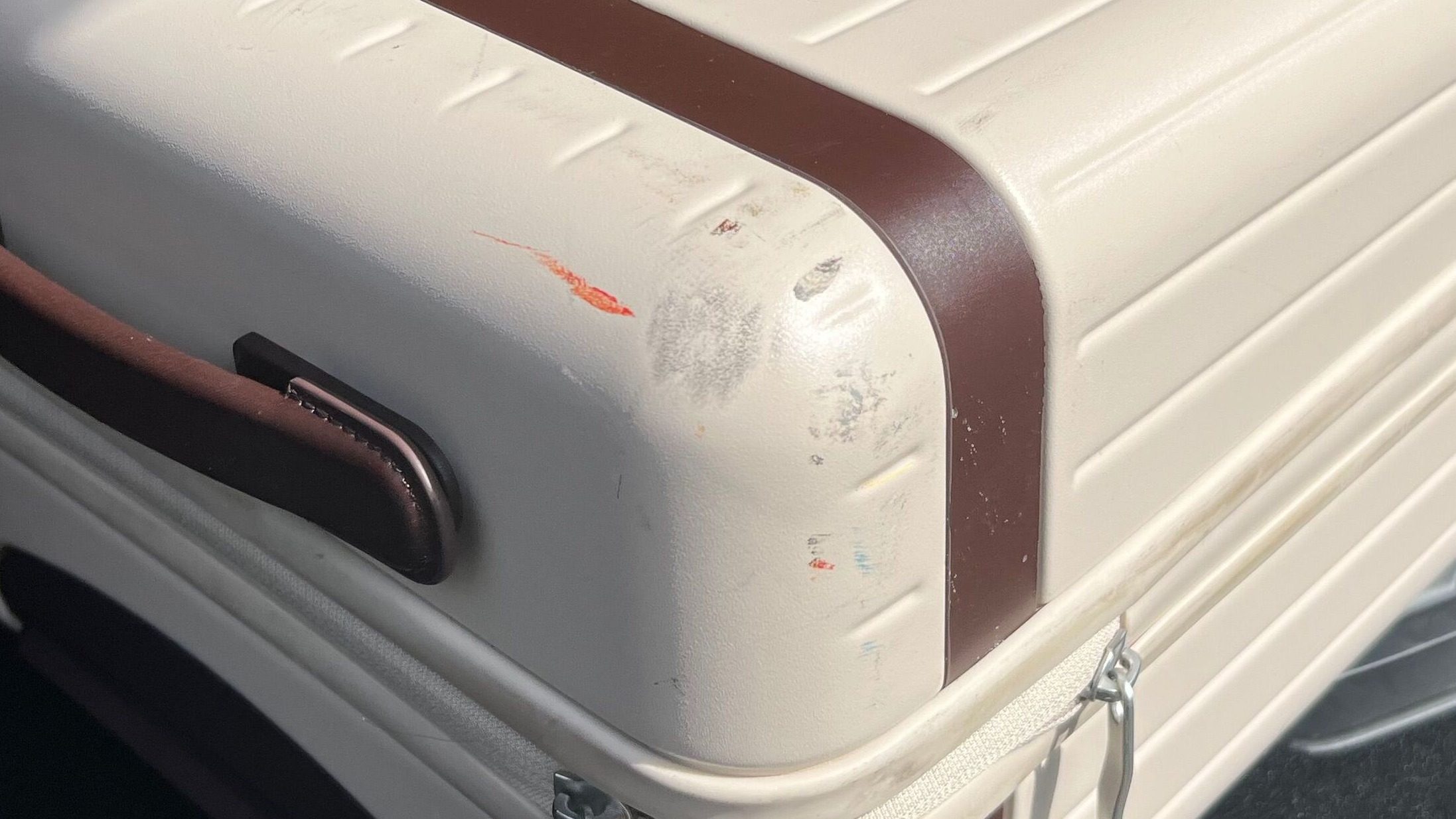 Visible scuffs on Carl Friedrick luggage