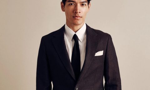 The Tie Bar Linen Chocolate Brown