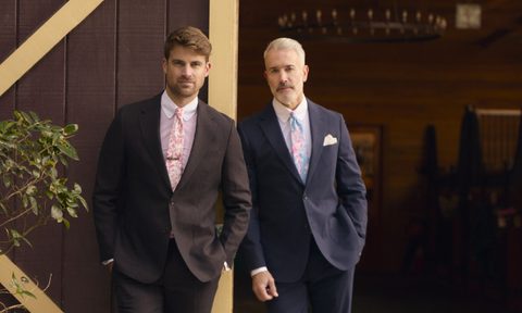 TieBar x Laura Ashley two men in stables