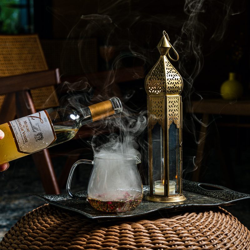 Smoked wine at Albi